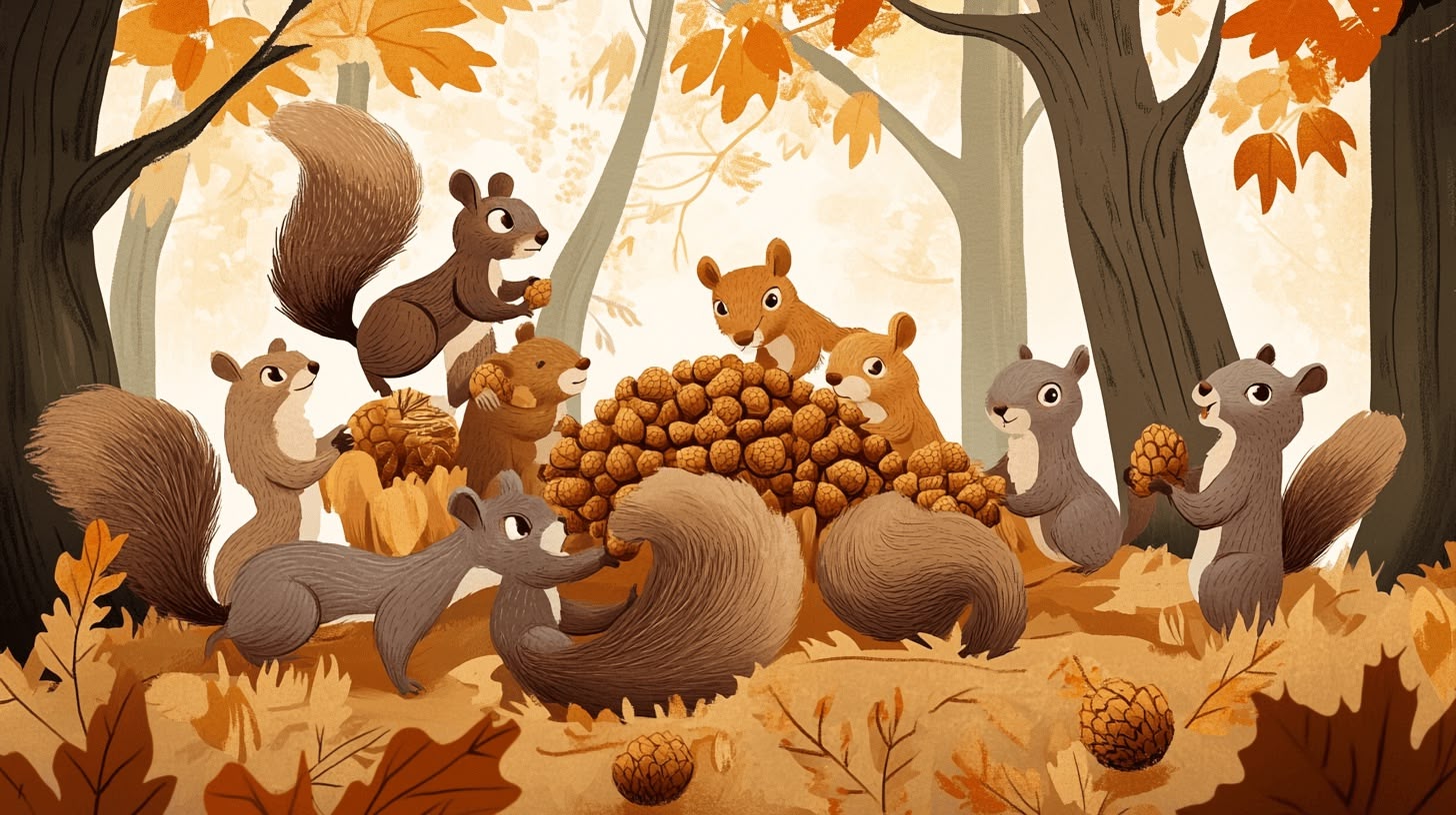 서로 도와주는 다람쥐 마을의 비밀